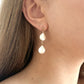 Dangle Coin Pearl Studs